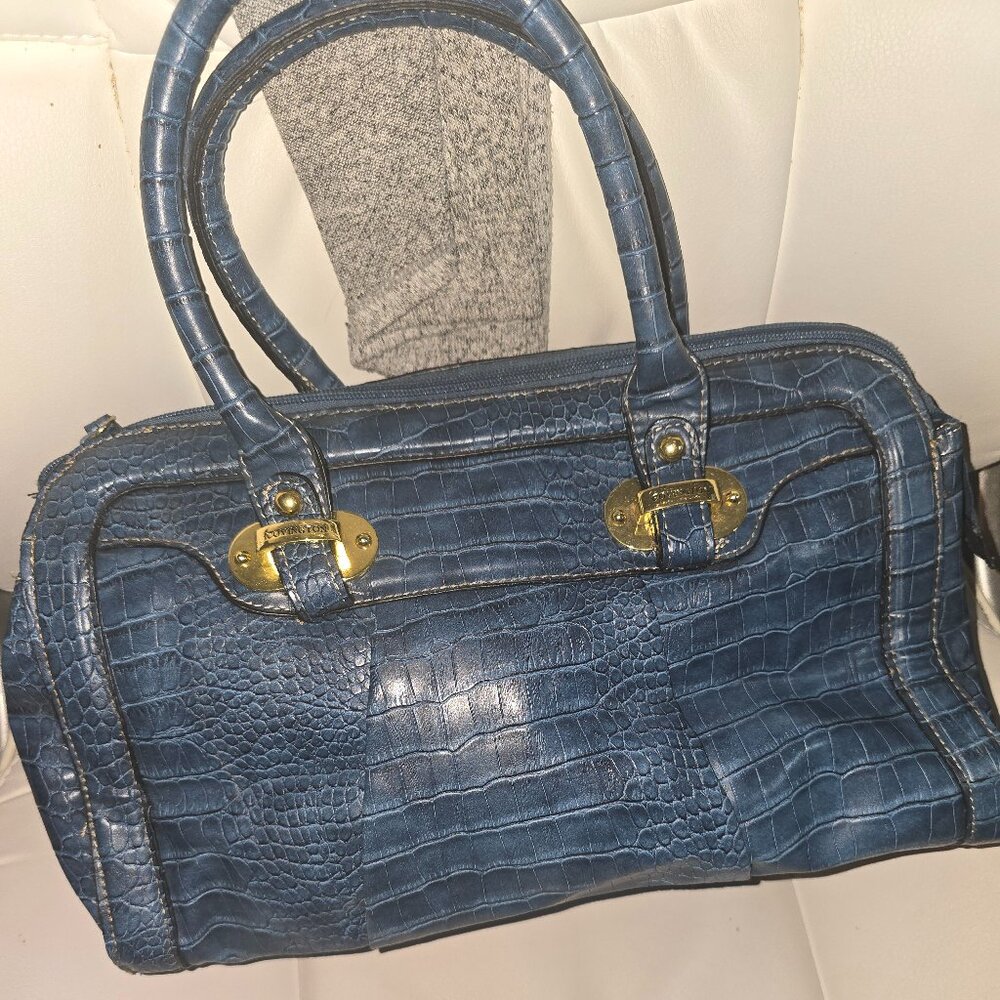 Covington Faux Leather Satchel Handbag